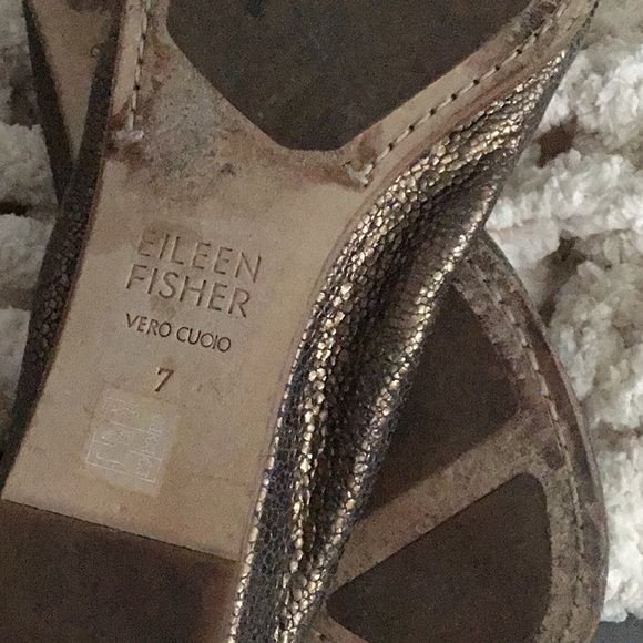 Eileen Fisher bronze flat Una hidden wedge - Picture 4 of 5